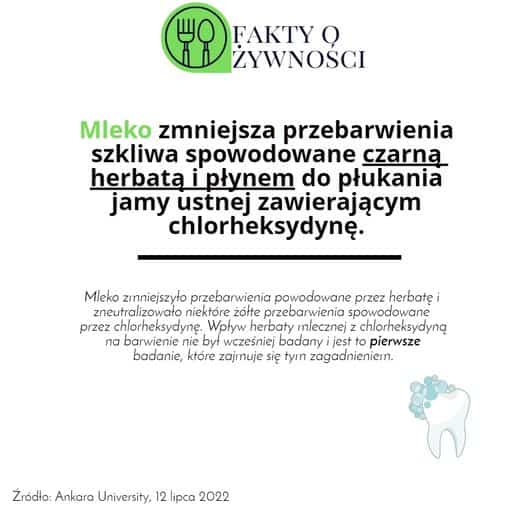 Mleko zmniejsza przebarwienia zębów!